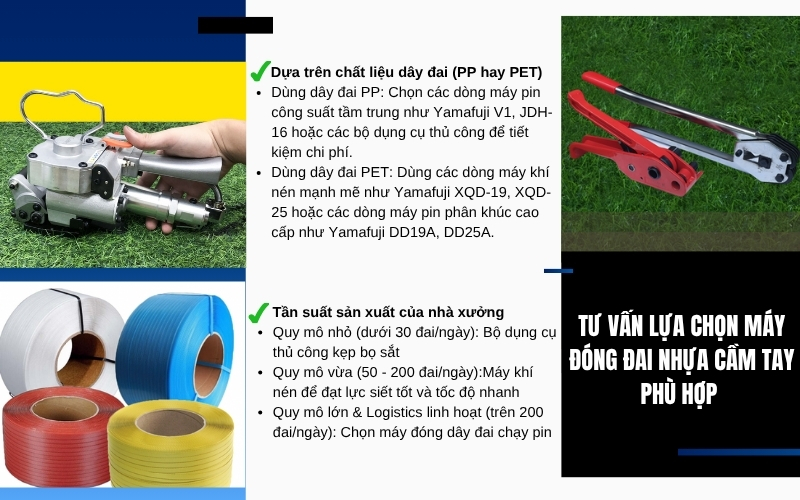Tư vấn lựa chọn máy đóng đai nhựa cầm tay phù hợp  